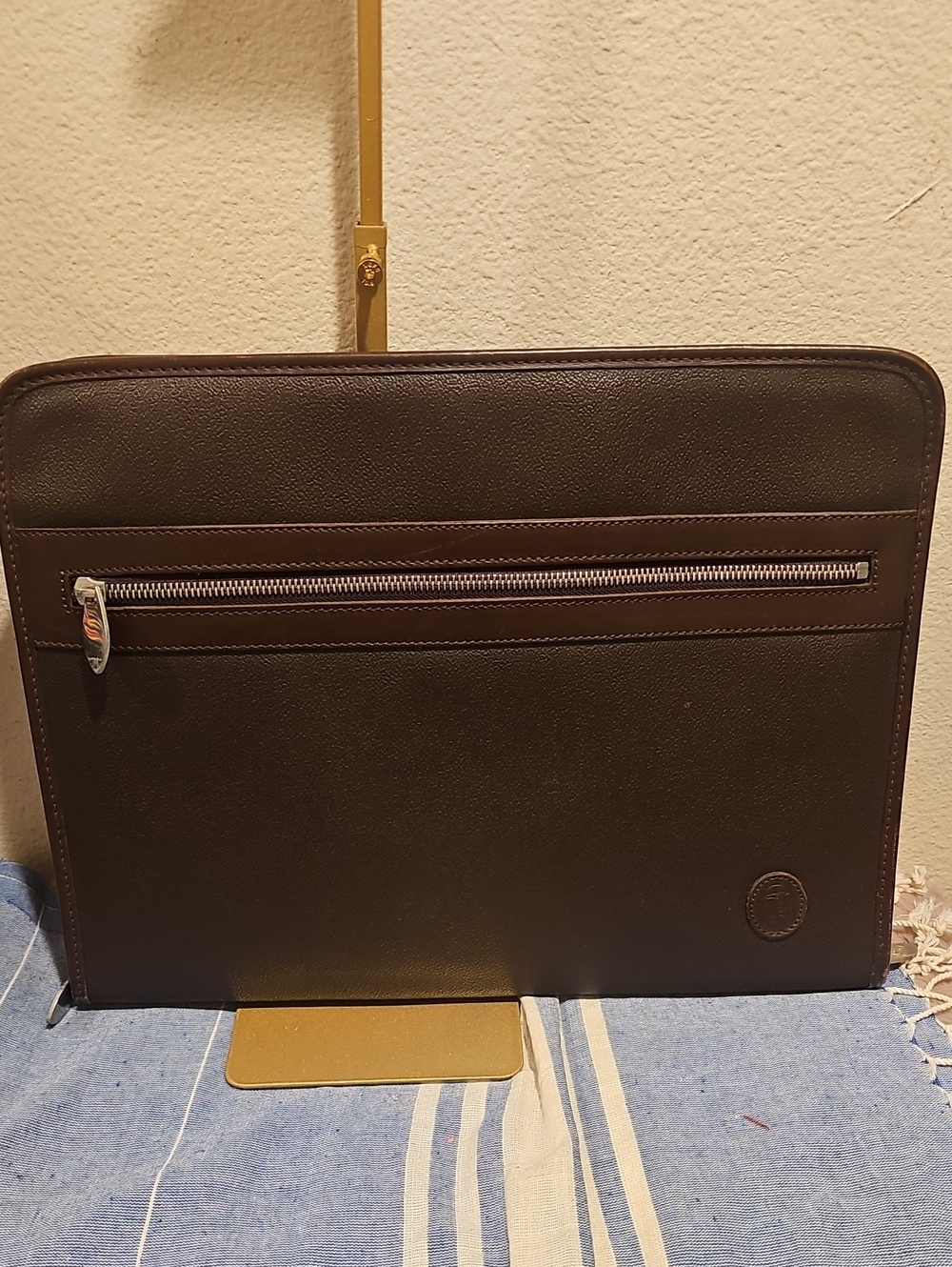 Vintage Dunhill Brown Leather Portfolio Case